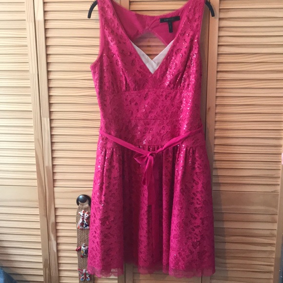 Stunning Pink Beaded BCBG dress - Picture 3 of 16